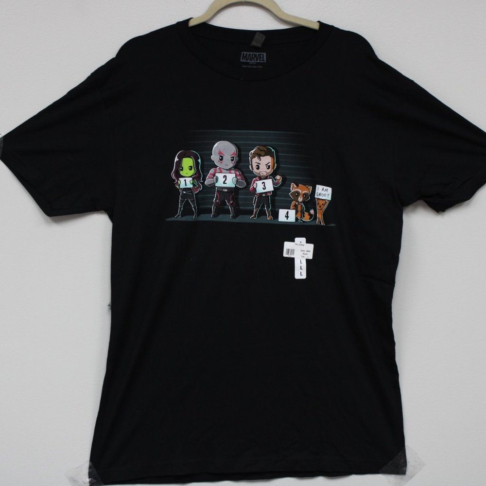 Teeturtle Marvel Men's Black T-shirt Size L